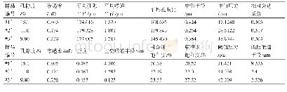 表2 恒速压汞实验主要微观孔喉结构特征参数
