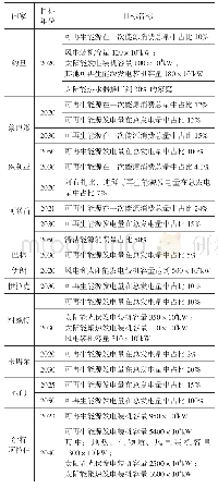 表2 中东部分国家的能源转型政策目标