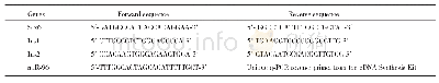 表1 基因引物序列Tab.1 The primer sequences of the detected genes