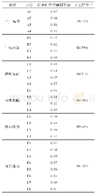 表3 测量条目验证性因子分析