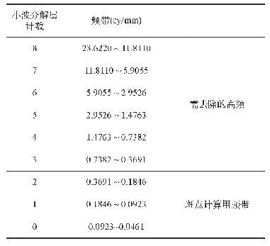 表1 9层分解的小波频带