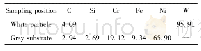 表3 图3中白亮颗粒及灰色基体的EDS成分分析结果(w/%)