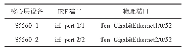 表1 IRF逻辑端口与物理端口映射表