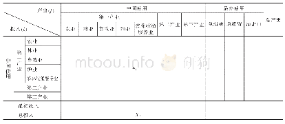 表1 细分的第一产业部门投入产出表表式