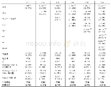 表5 引入工具变量的回归结果