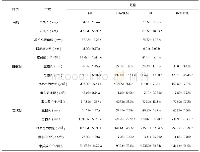 表5 低磷胁迫喷施GR24和TIS108中双11号主根长、总根长、根系总表面积、根系总体积、根尖数