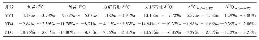 表2 水井沱组/牛蹄塘组页岩方解石脉及围岩碳/氧同位素特征表