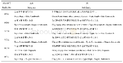 表4 供试土壤的系统分类归属