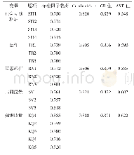 表3 标准因子载荷、Cronbach′sα系数、CR值及AVE值