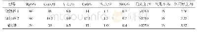 表1 倾动炉耐火材料成分及理化指标