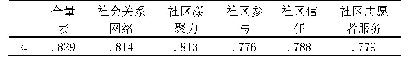 表1 社区社会资本量表各维度信度分析