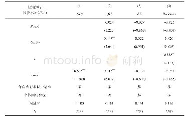 表5 替换投资效率的度量方式（1)