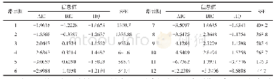 表4 VAR模型滞后阶数比较