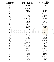 表3 二级指标绝对权重和相对权重值