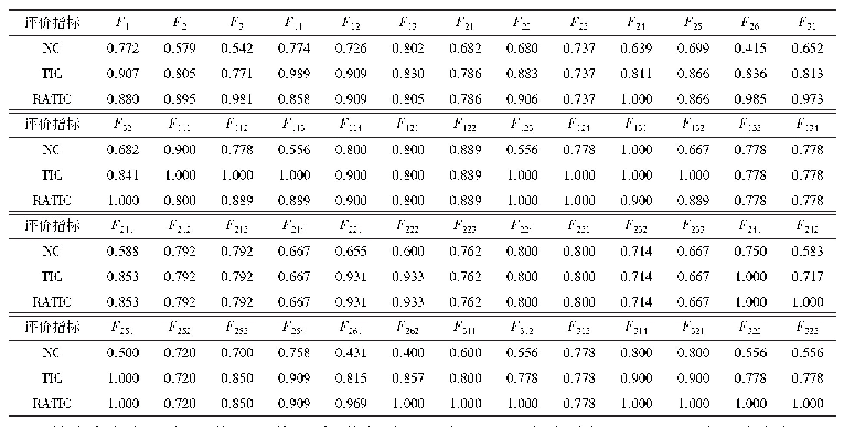 表2 各级评价指标的具体得分