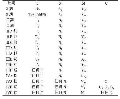 表4 AMN分期（AJCC第8版）（二）