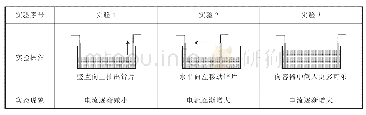 表1 三组实验操作及现象