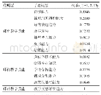 表4 子准则层各因素对准则层的影响度排序