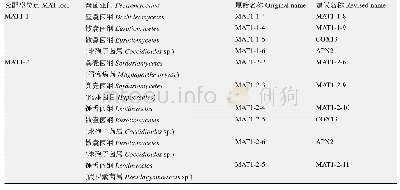 表1 盘菌亚门交配型位点与交配型基因的命名[17]