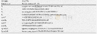 表2 文中所用引物：代谢改造克雷伯氏菌合成D-1,2,4-丁三醇