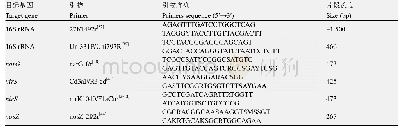 表1 普通PCR和反转录定量PCR使用的引物