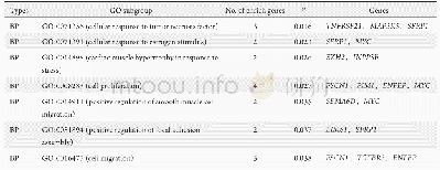 表5 Lnc RNA-mi RNA-m RNA ce RNA网络中靶基因GO富集分析