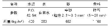 表1 试样参数表：桥梁混凝土干缩病害机理与治理措施研究