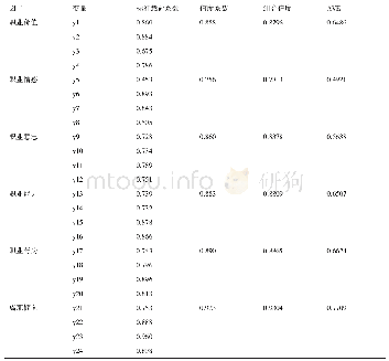 表5 各变量的信度和效度指标