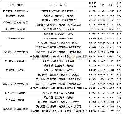 表7 模型路径中介效应检验