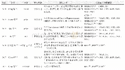 表2 多粒度、多准则分词文献对比分析表