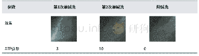 表3 原清洗工艺清洗效果