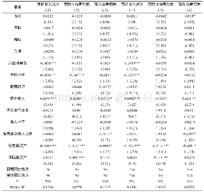 表6 稳健性检验结果：新冠肺炎疫情对居民消费行为的影响及形成机制分析