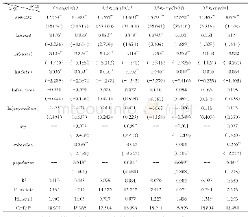 表4 模型2的估计及检验结果