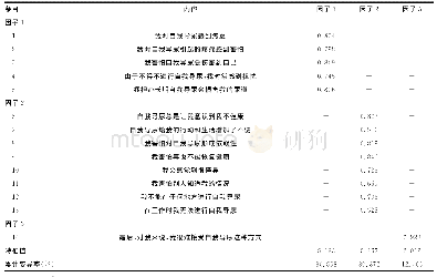 表2 中文版ICAT量表各条目相关因子载荷值