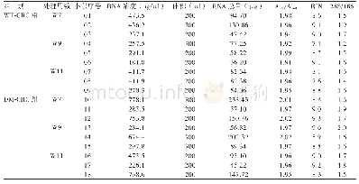 表2 测序样本RNA质控表