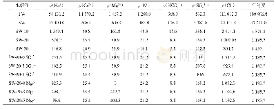 表3 低矿化度水溶液的离子组成