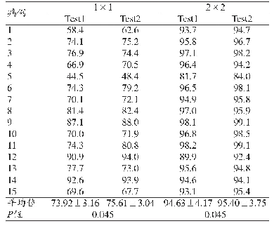 《表2 两种不同放疗计划验证γ通过率（%）》