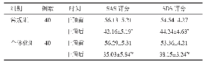 表2 两组患者干预前、后的负性情绪比较（±s，分）