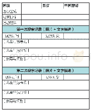 《表1 图文版《游戏观察记录》（第一版）》