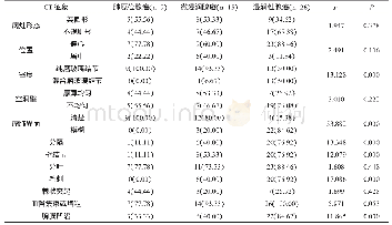 《表1 不同病理亚型的CT征象对比例（%）》