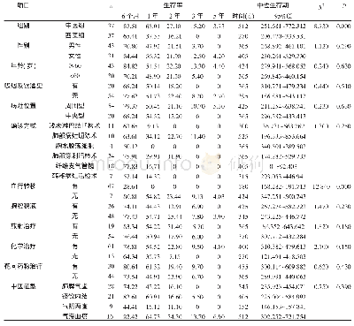 表1 Kaplan-Meier单因素分析