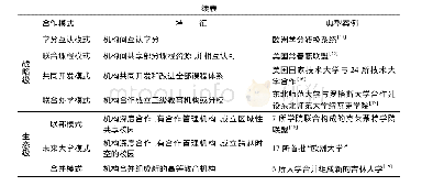 表2 高等教育合作模式类型