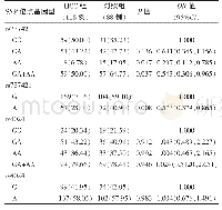 表1 HCC组和对照组的rs4024和rs737241基因型及等位基因分布频率[例（%）]