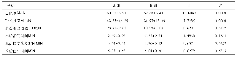 表2 两组围术期指标比较