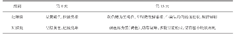 表6 不同处理组堆肥感官指标的变化