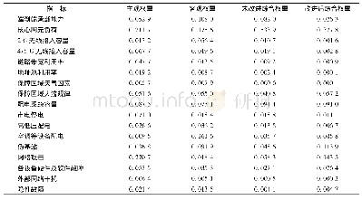 表5 各指标权重：移动通信网络风险评价指标体系的分析与模型建立