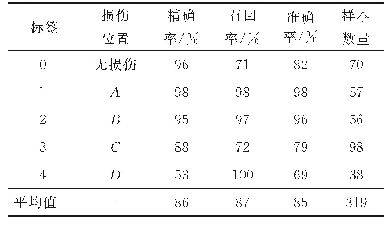 表3 测试数据集的损伤定位结果