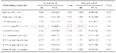 表2影响DLBCL患者预后的单因素和多因素分析