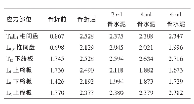 表4 前屈状态不同条件下椎间盘及各终板的最大应力值（MPa)