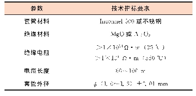 表3 铠装信号电缆主要技术性能指标